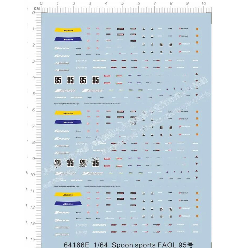 1/64 Spoon Sports Faol 95 Mode - Model Kit Water Decal ulasan dan harga