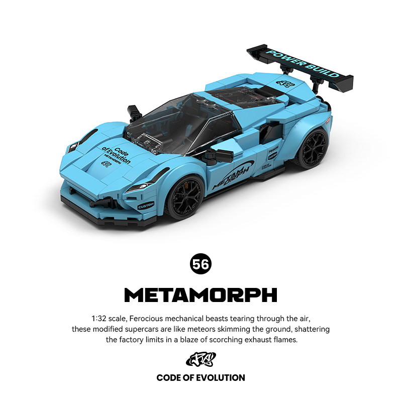Blue Supercar Building Kit wit - Model Kit Display Case ulasan dan harga