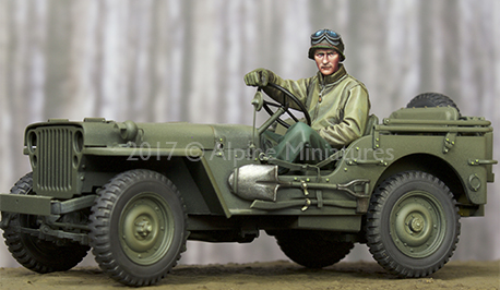 1:35 Resin kit  US Jeep Driver - Model Kit Warhammer ulasan dan harga