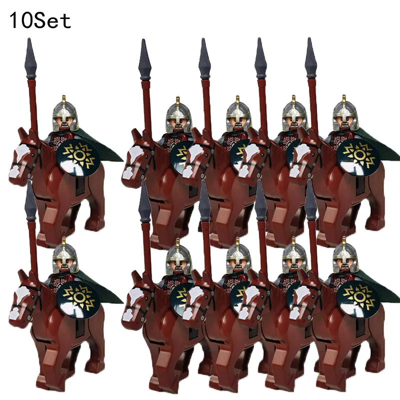 10 Sets Medieval Knights Dark  - Model Kit Horse ulasan dan harga