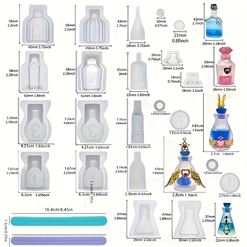 A Set Of 5 Perfume Bottle Resi - Resin Kit Cast ulasan dan harga