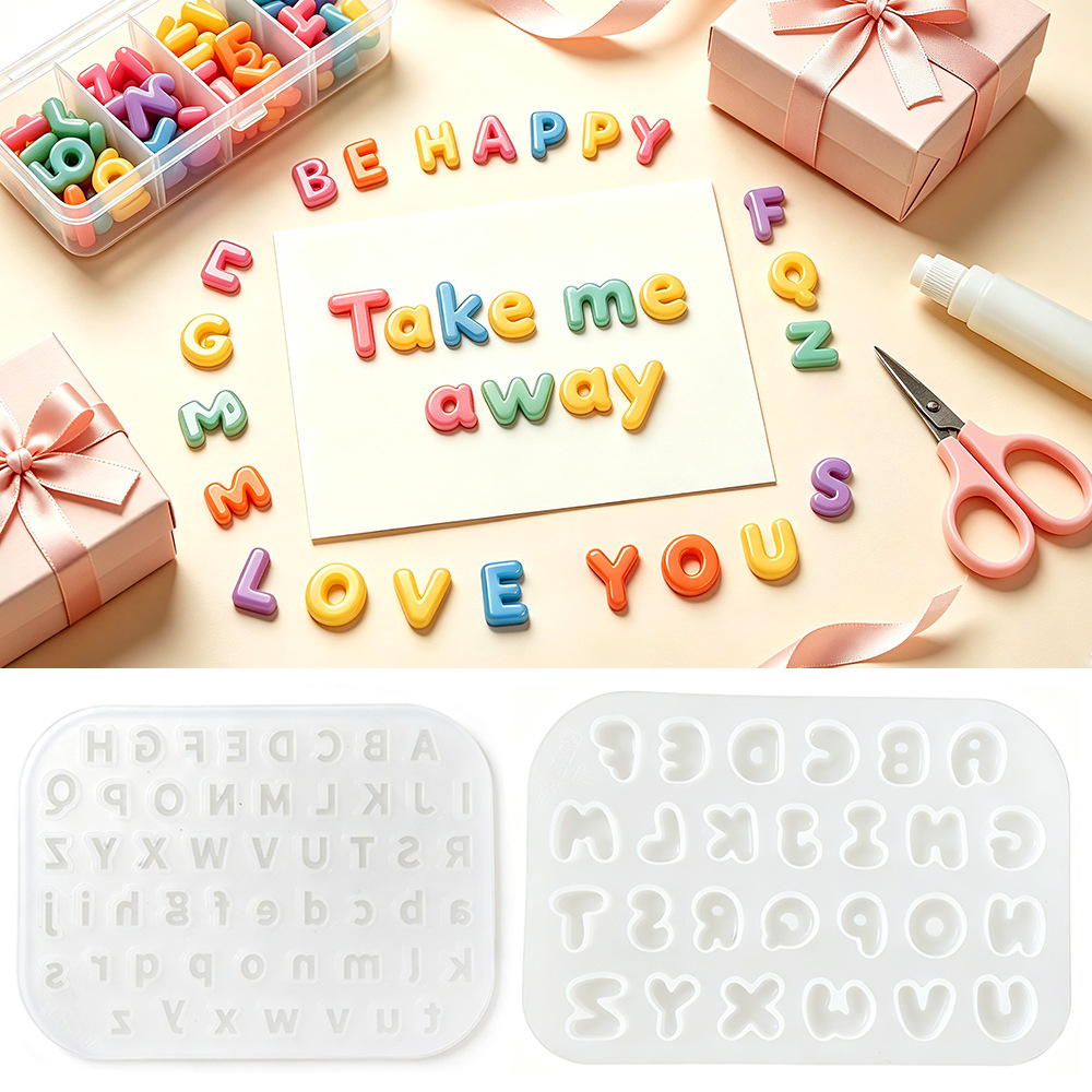 2Pcs Mini Letter Silicone Mold - Resin Kit Cast ulasan dan harga