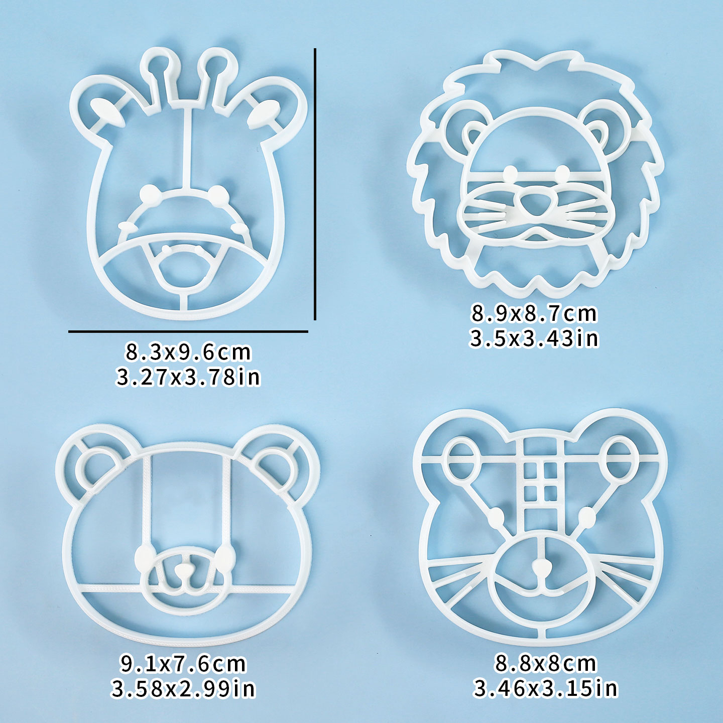 4 Pcs Animal Cookie Cutters Se - Model Kit Tank ulasan dan harga