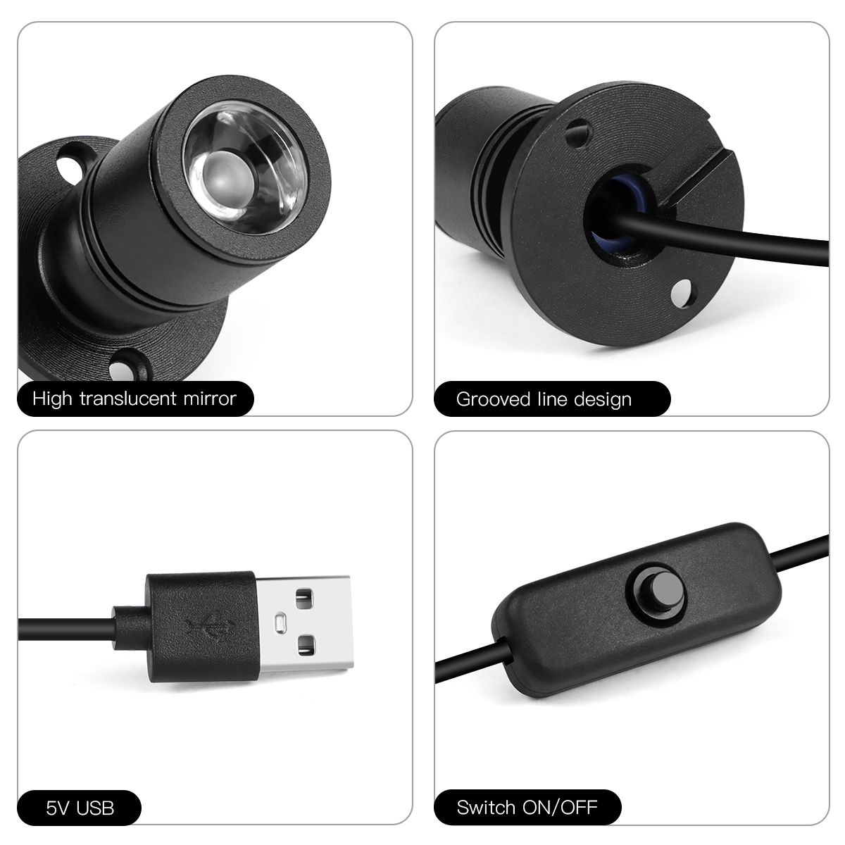 8Colors Mini Spot Light 1W Rot - Model Kit Display Case ulasan dan harga