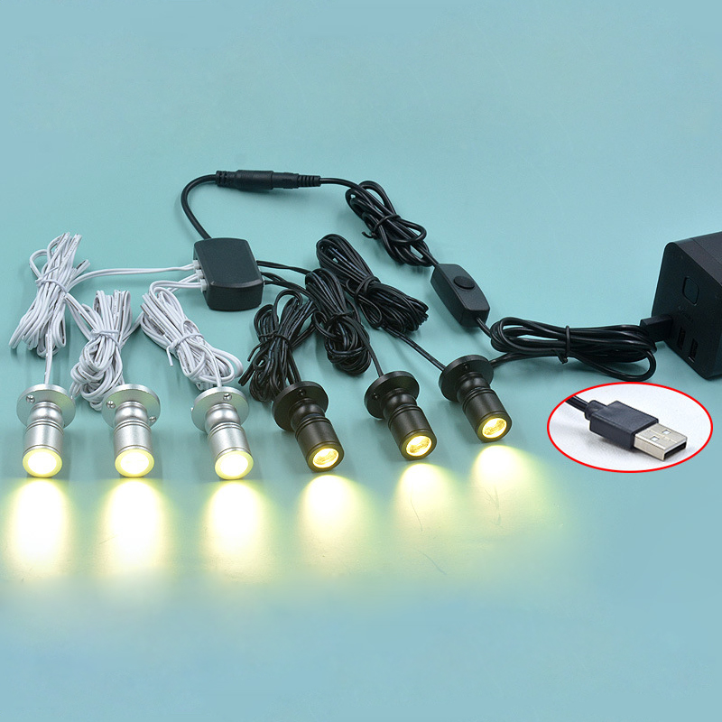 Dimmable USB 5V 1W LED Spot Li - Model Kit Display Case ulasan dan harga