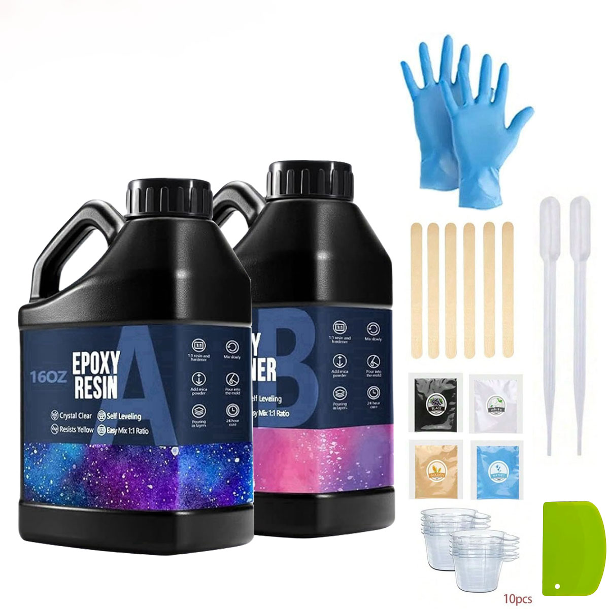 1000ml Crystal Clear Epoxy Res - Resin Kit Cast ulasan dan harga