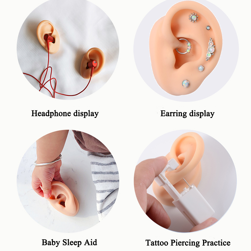 1Pc Soft Silicone Ear Model Ta - Model Kit Display Case ulasan dan harga